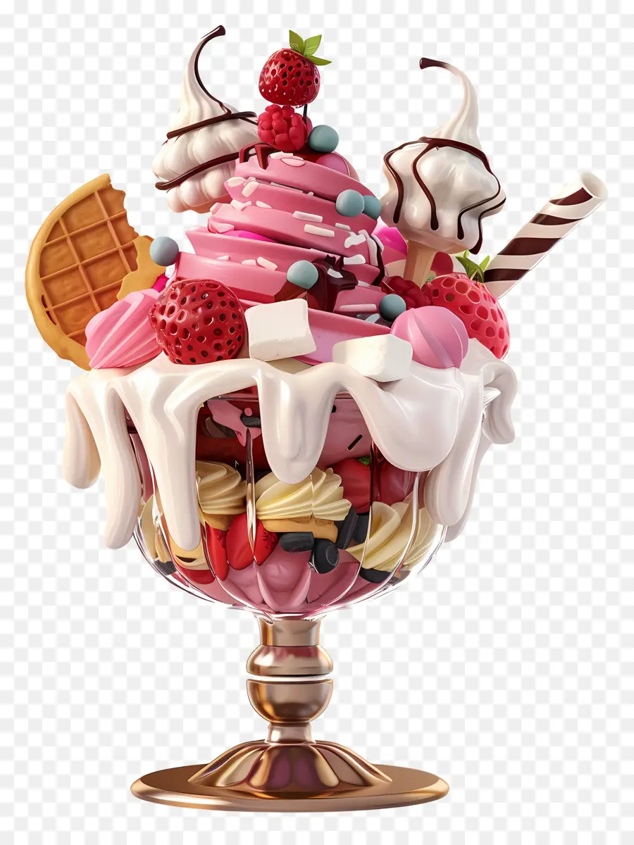 Helado De Helado，Postre PNG