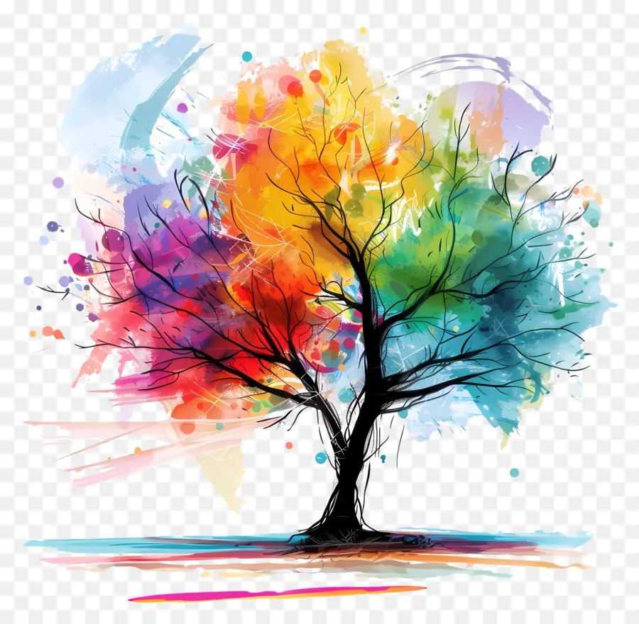 Árbol，árbol Colorido PNG