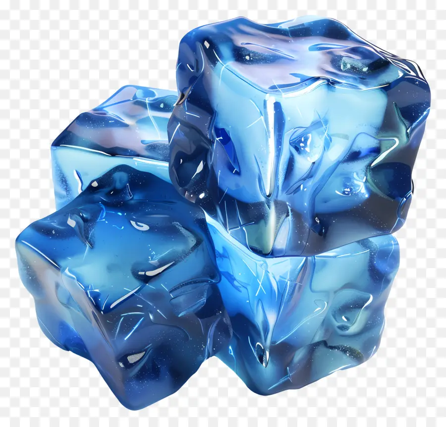 Hielo Azul，Cubo De Hielo Colorido PNG