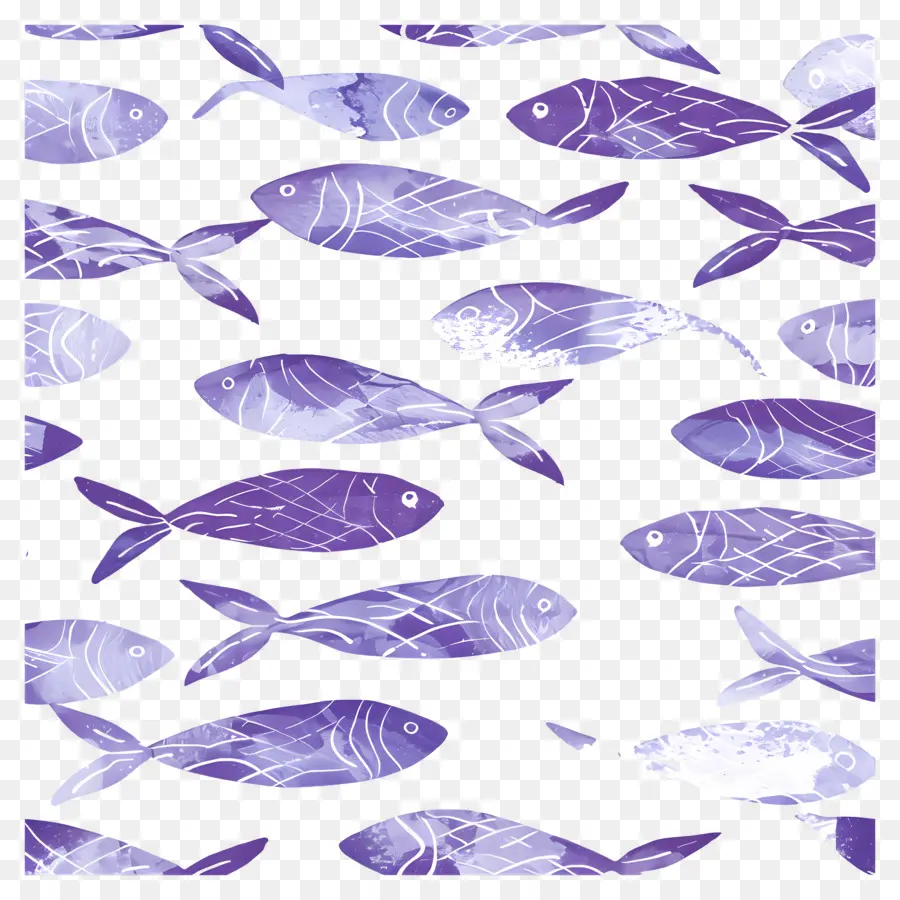 Patrón De Peces，Pez Morado PNG