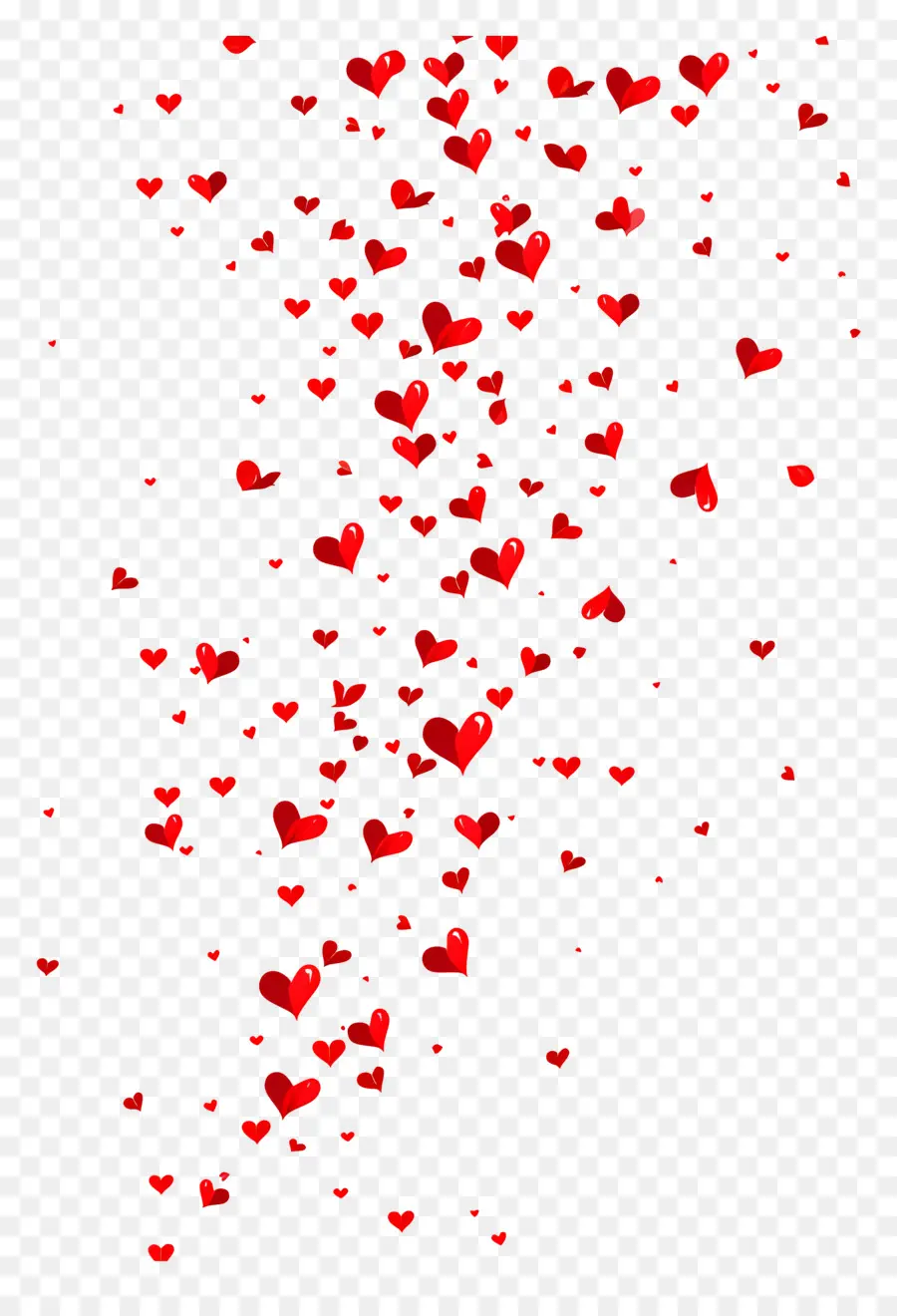 Fondo De Amor，Corazones Rojos PNG