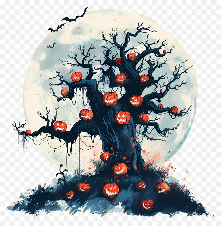 árbol Embrujado，árbol De Halloween PNG