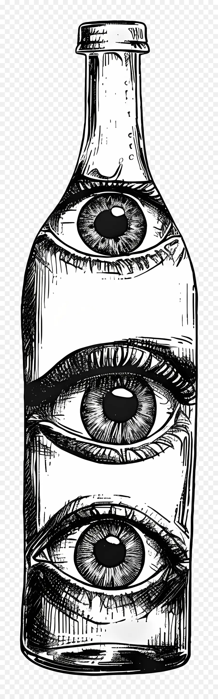 Ojos En Botella De Vidrio，Botella Con Ojos PNG