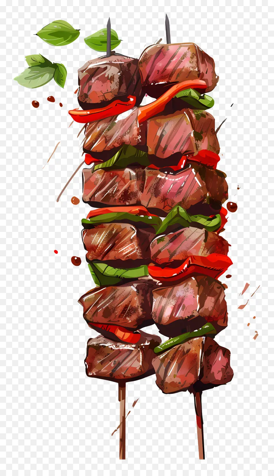 Brochetas De Carne，Kebabs PNG