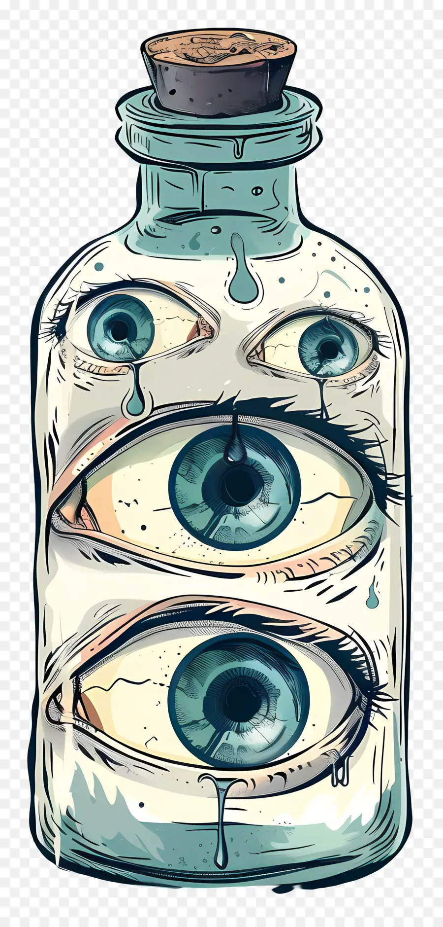 Ojos En Botella De Vidrio，Ojos En Una Botella PNG