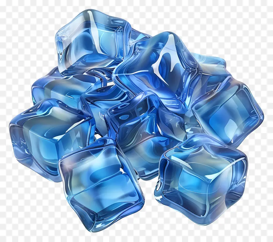 Hielo Azul，Cubitos De Hielo Azules PNG