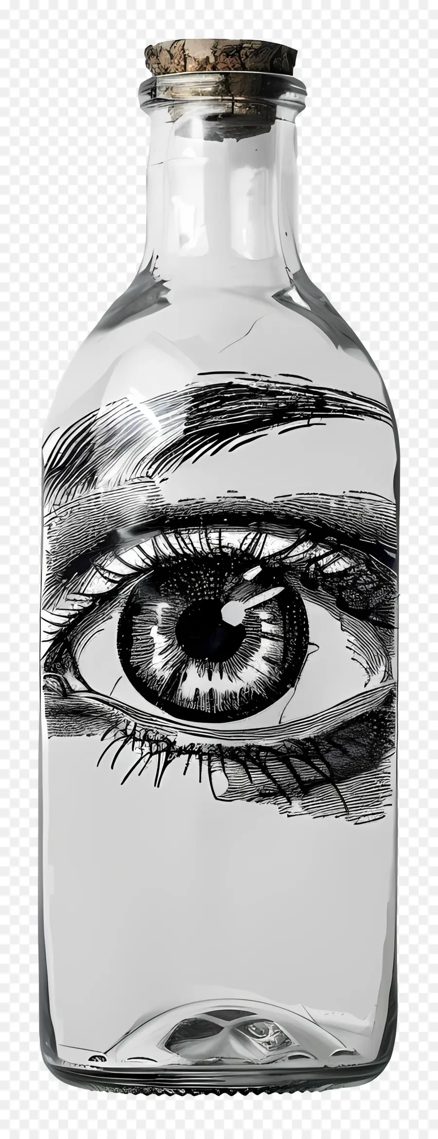 Ojos En Botella De Vidrio，Ojo En Botella PNG