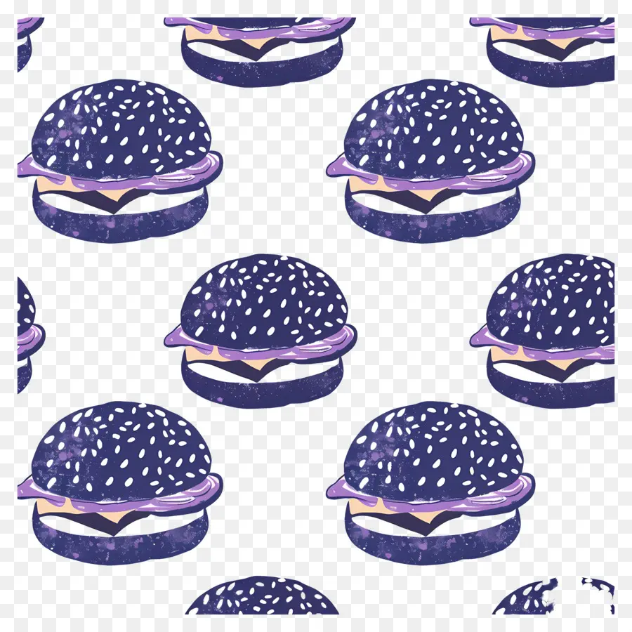 Patrón De Hamburguesa，Hamburguesas Moradas PNG