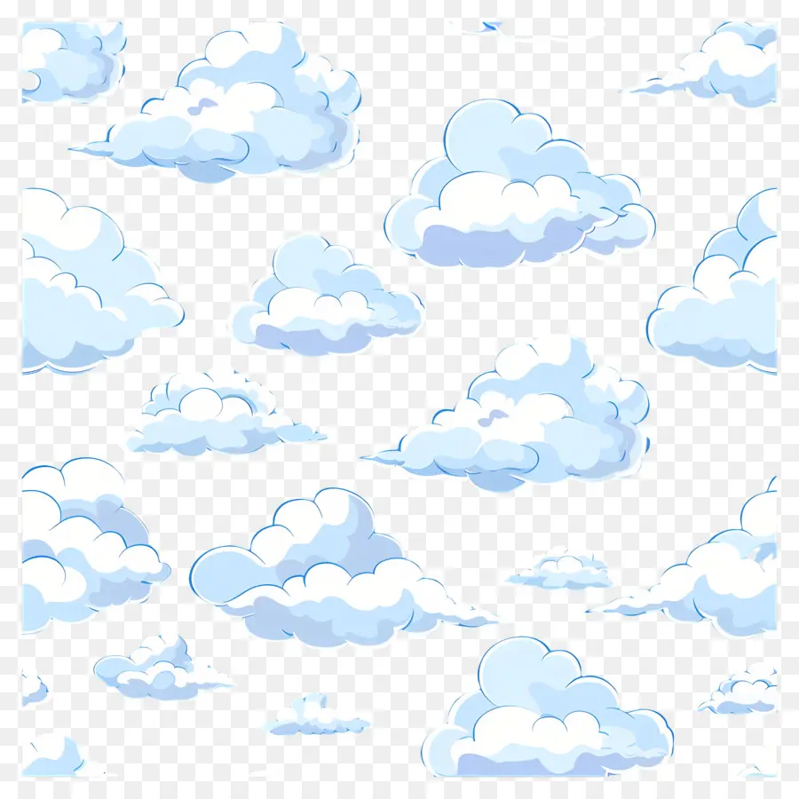 Patrón De Nubes，Nubes Azules PNG