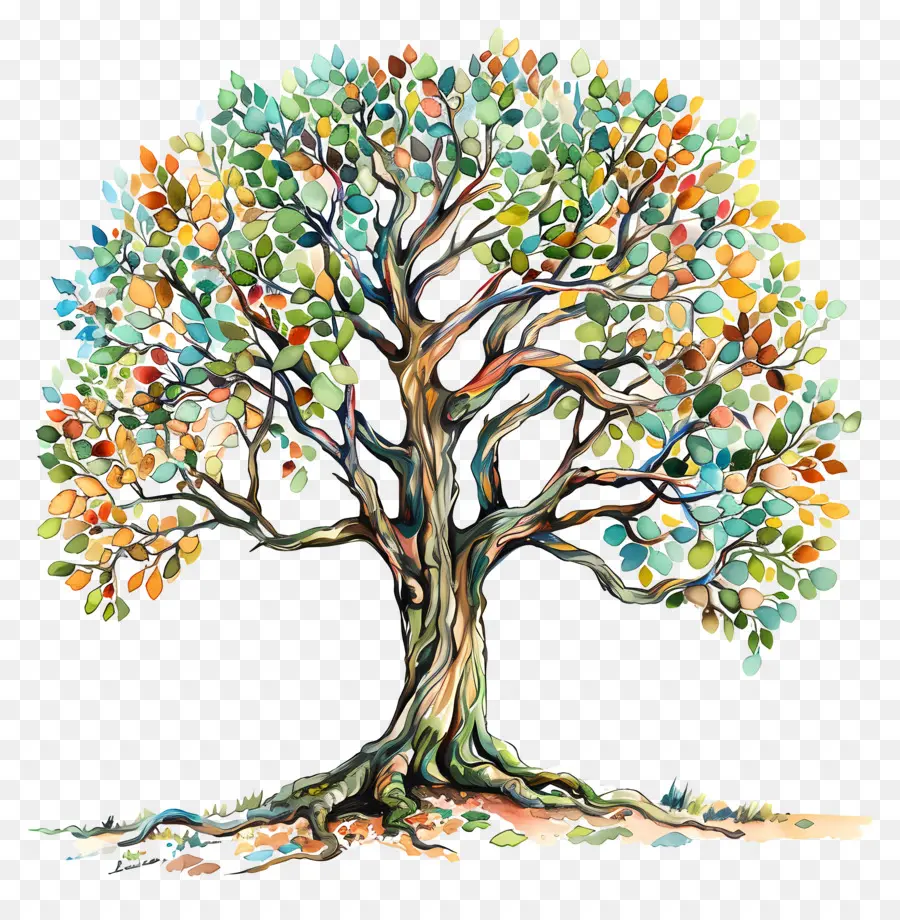 Árbol，Árbol Con Raíces PNG