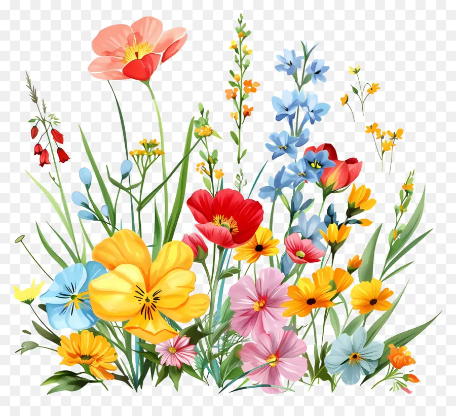 Fondo De Primavera，Flores PNG