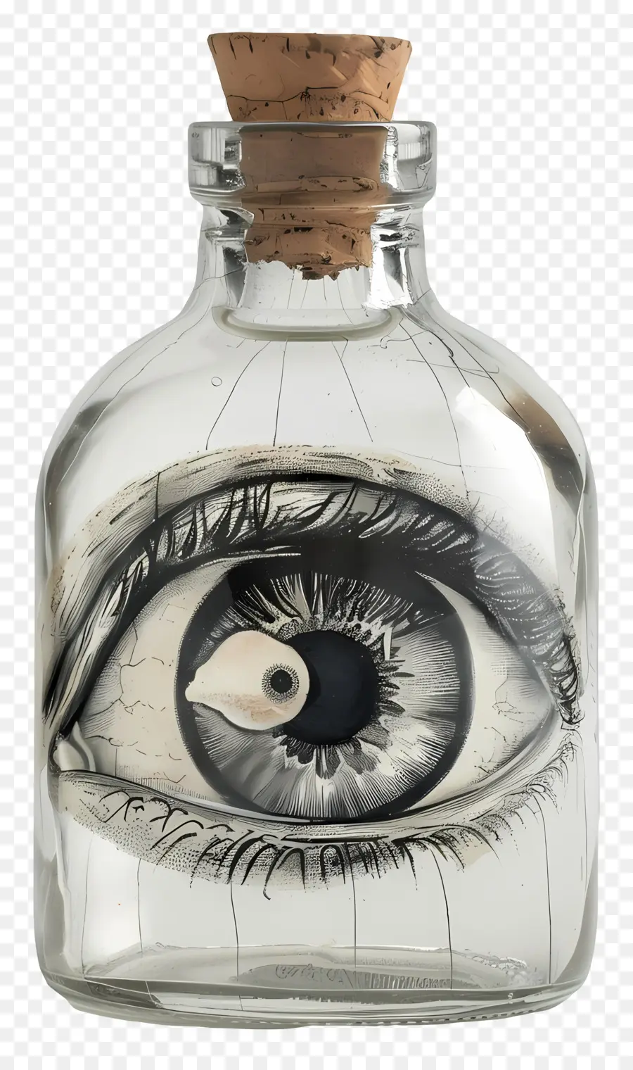 Ojos En Botella De Vidrio，Ojo En Botella PNG