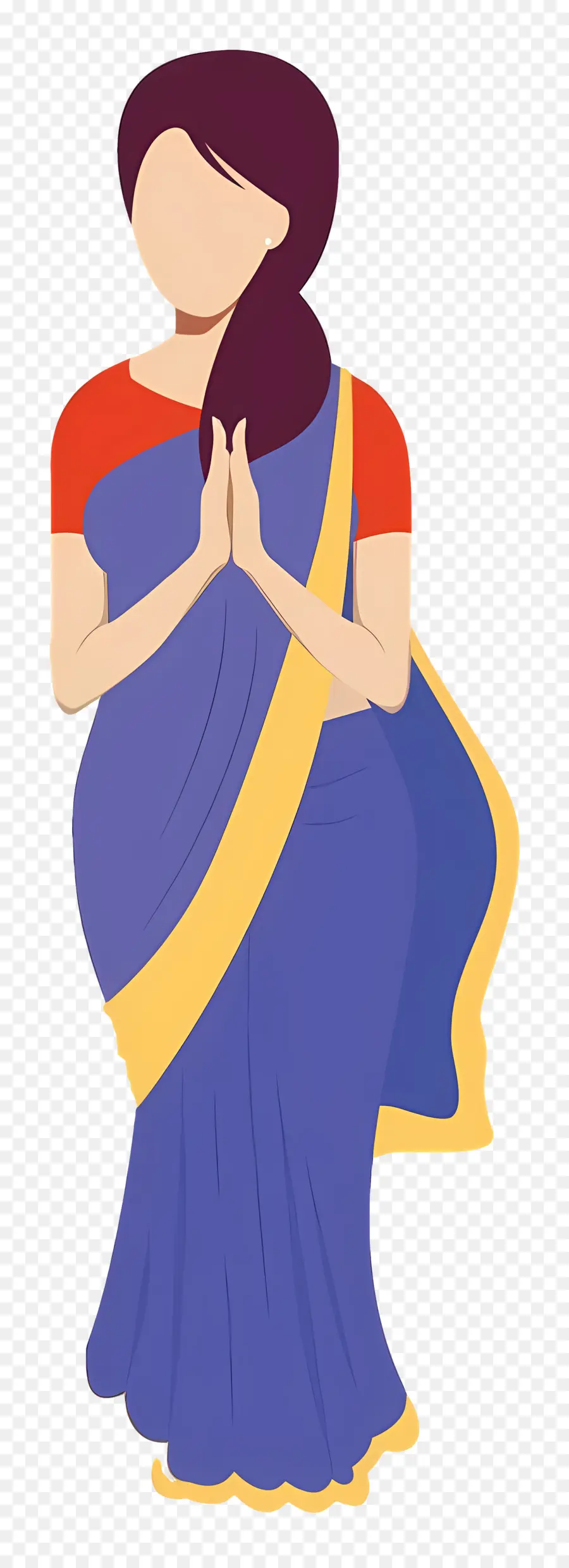 Sari，Mujer En Traje Tradicional PNG