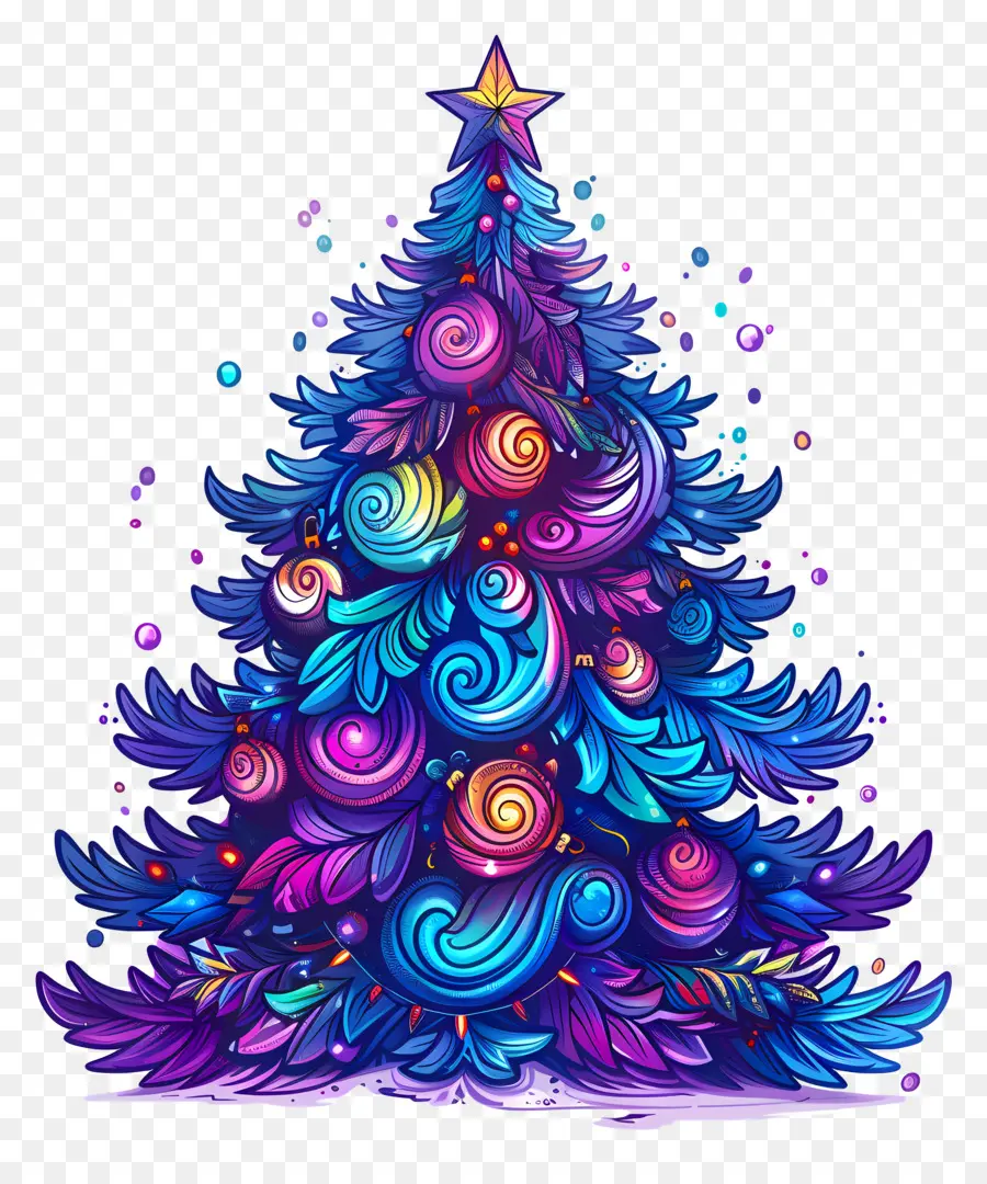 árbol De Navidad，Árbol De Navidad Colorido PNG