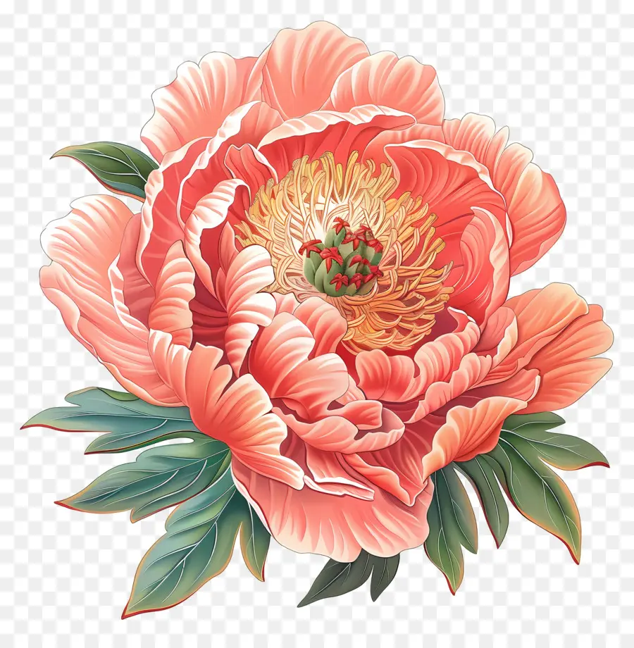 Peonía Rosa，Flores De Peonía PNG