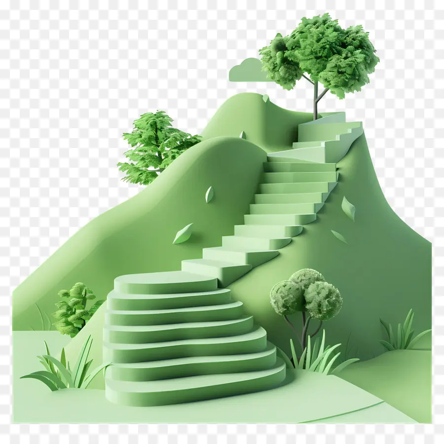 Camino，Escaleras Verdes PNG