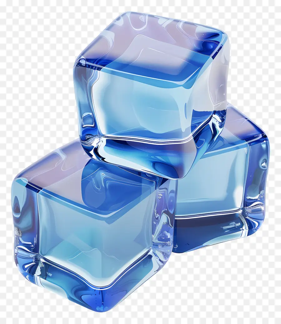 Hielo Azul，Cubitos De Hielo PNG