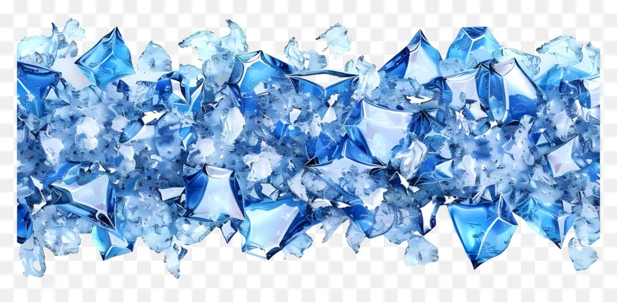 Hielo Azul，Cristales PNG