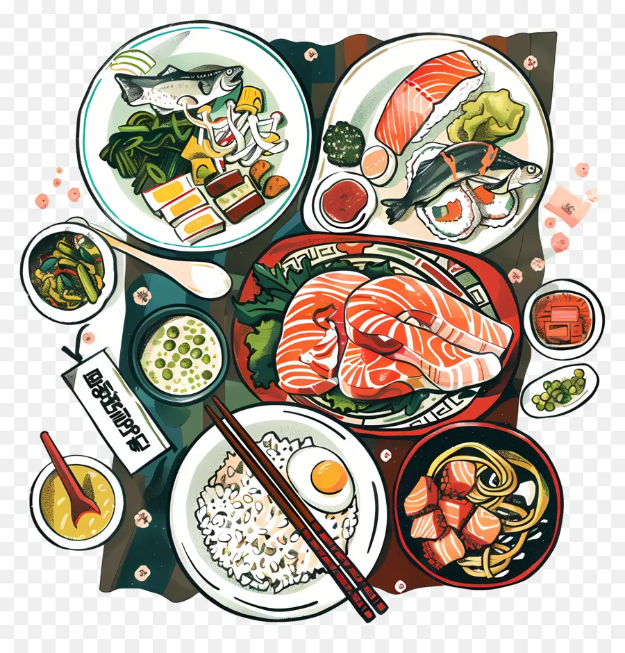 Comida Coreana，Comida Japonesa PNG