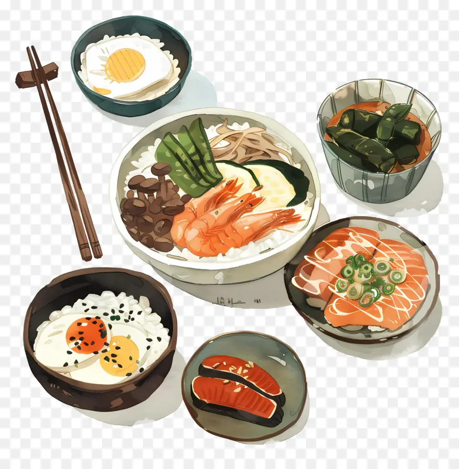 Comida Coreana，Comida Japonesa PNG