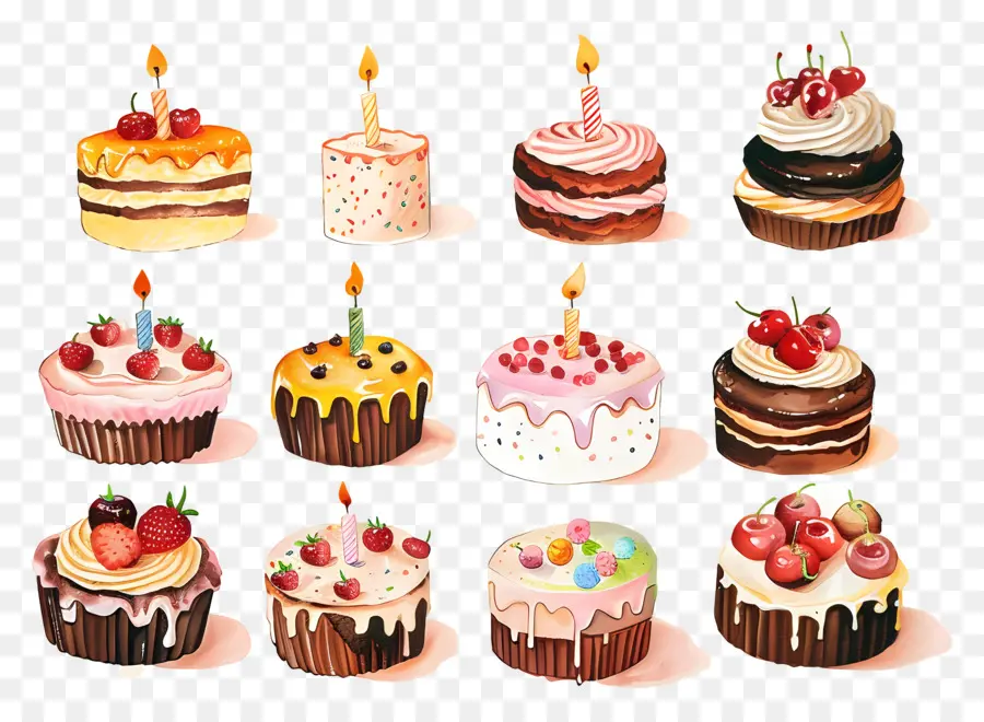 Fondo De Cumpleaños，Pasteles De Cumpleaños PNG