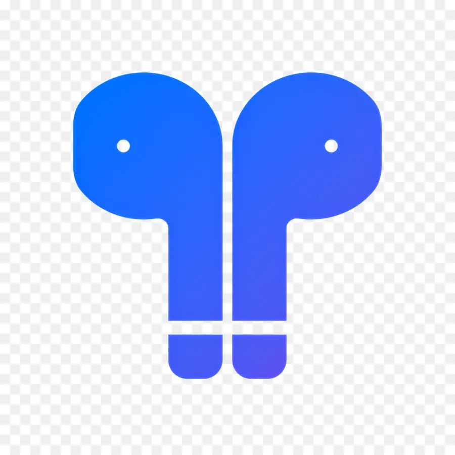 Airpods，Auriculares Azules PNG