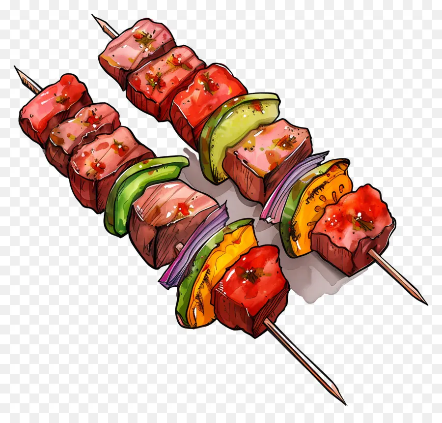 Brochetas De Carne，Brochetas PNG