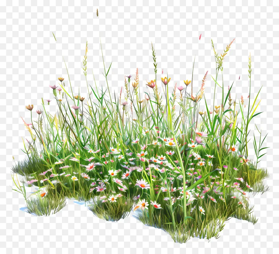 Pradera，Hierba Y Flores PNG