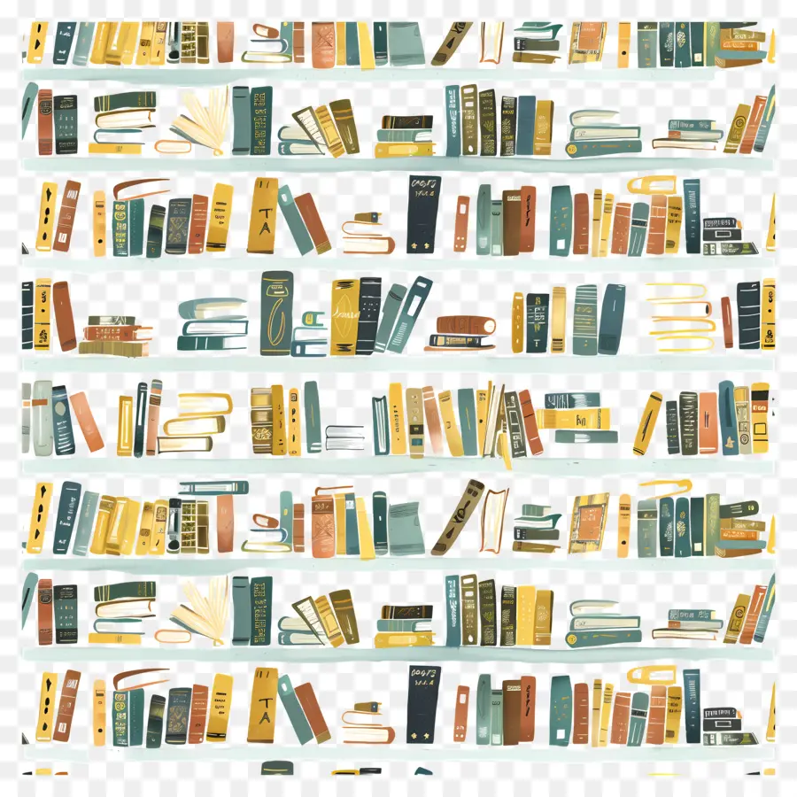 Patrón De Libros，Estante Para Libros PNG