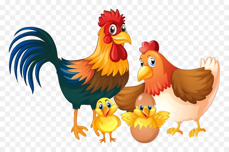 Aves De Corral，Familia De Pollos PNG