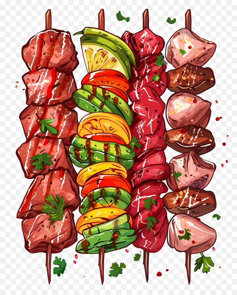 Brochetas De Carne，Brochetas PNG