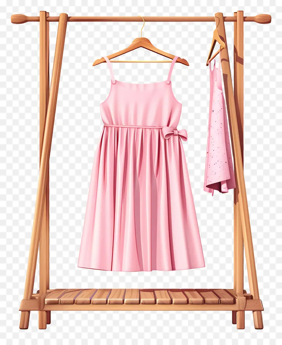 Perchero De Pie，Vestido Rosa PNG