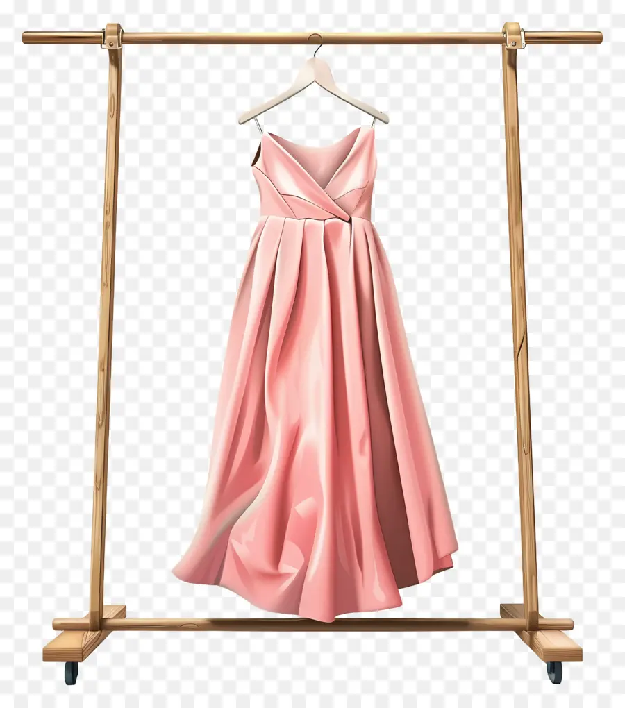 Perchero De Pie，Vestido Rosa PNG