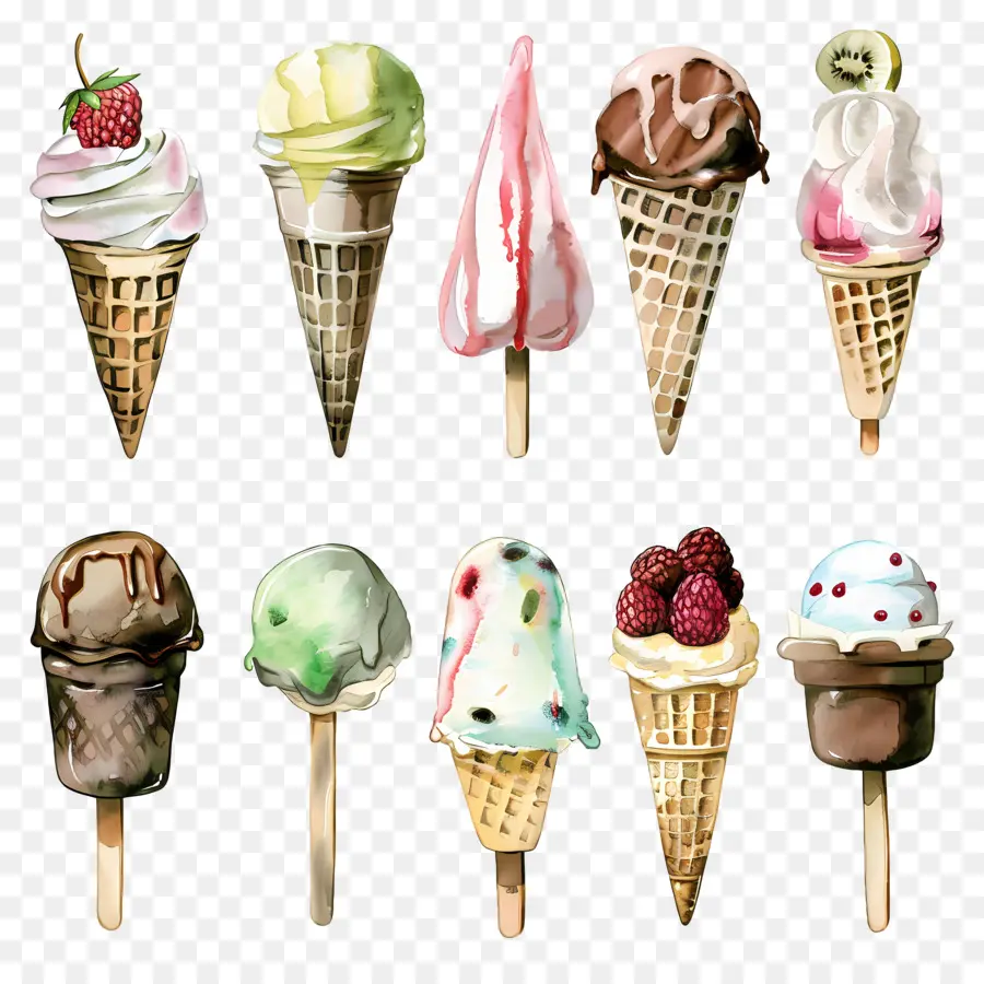 Helado，Cono PNG