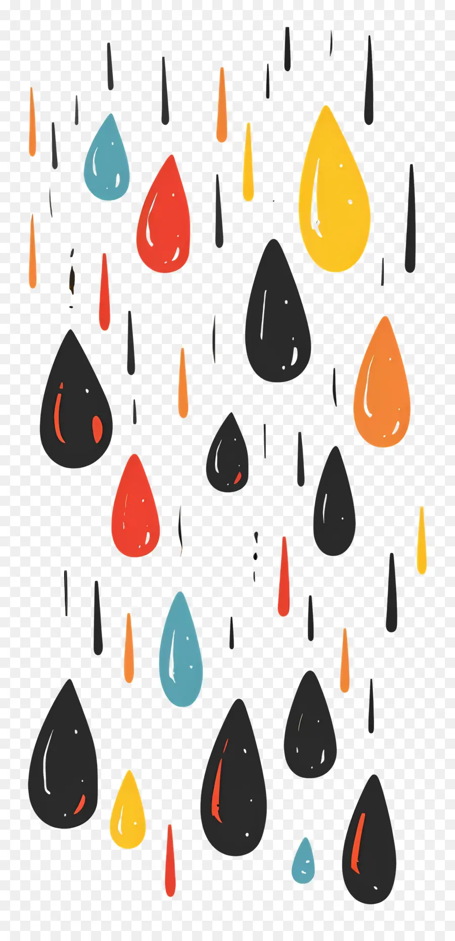 Lluvia，Gotas De Lluvia Coloridas PNG