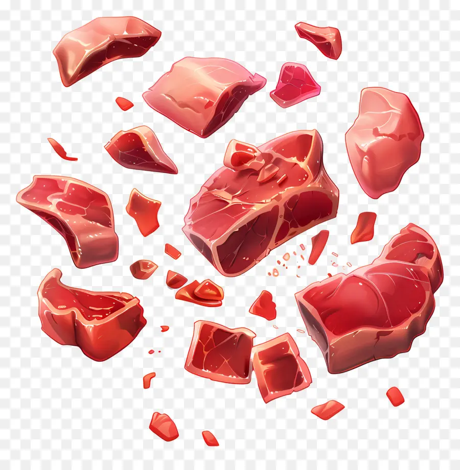 Carne De Dibujos Animados，Carne Cruda PNG