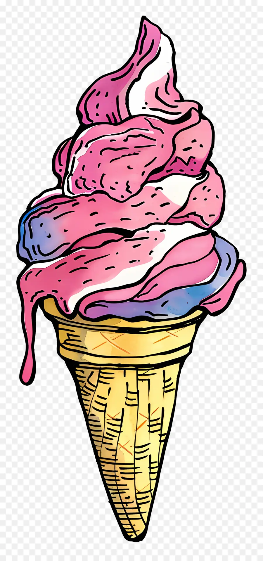 Cono De Helado，Postre PNG