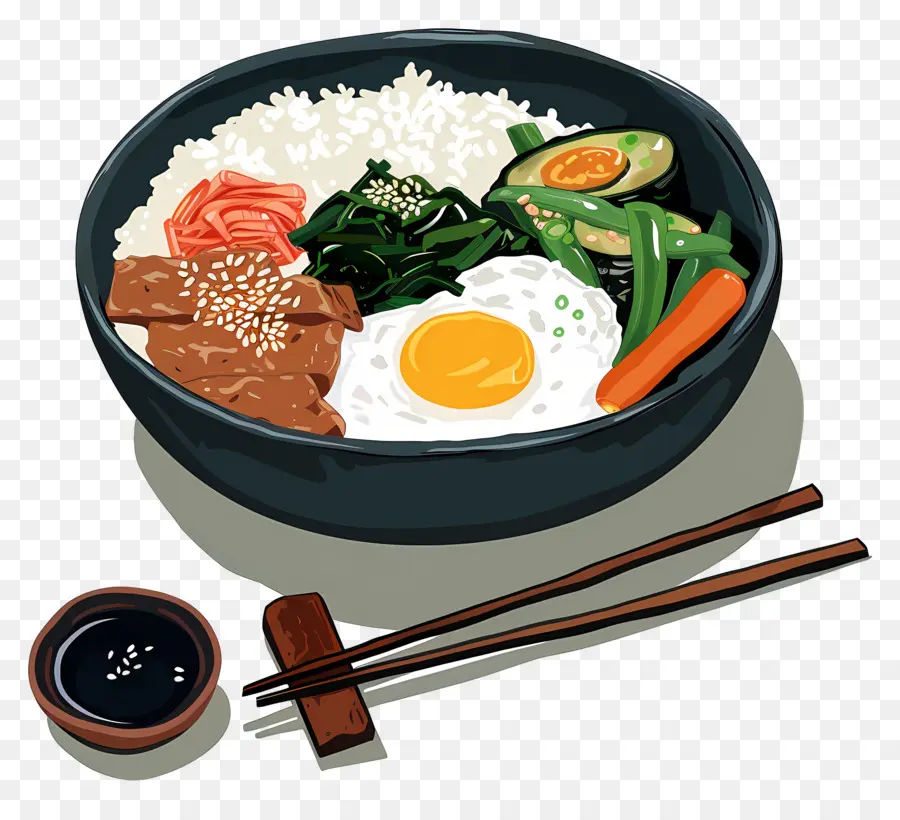 Comida Coreana，Bibimbap PNG