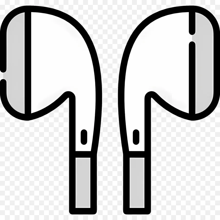 Airpods，Auriculares Blancos PNG