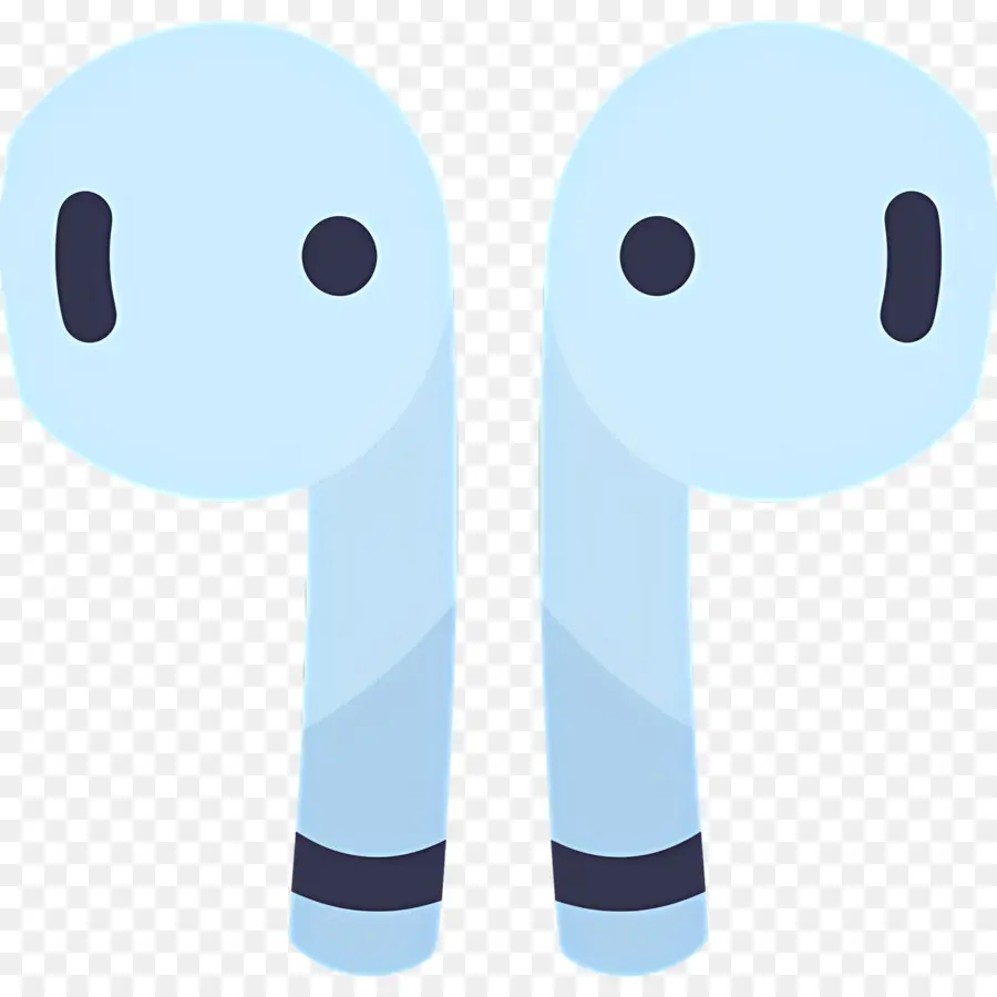 Airpods，Auriculares Azules PNG