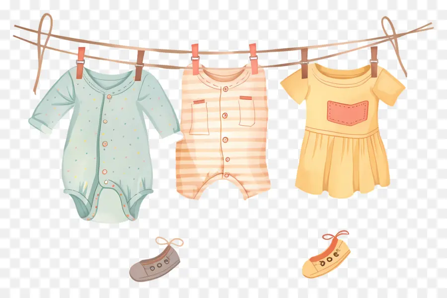 Ropa Tendida，Ropa De Bebe PNG