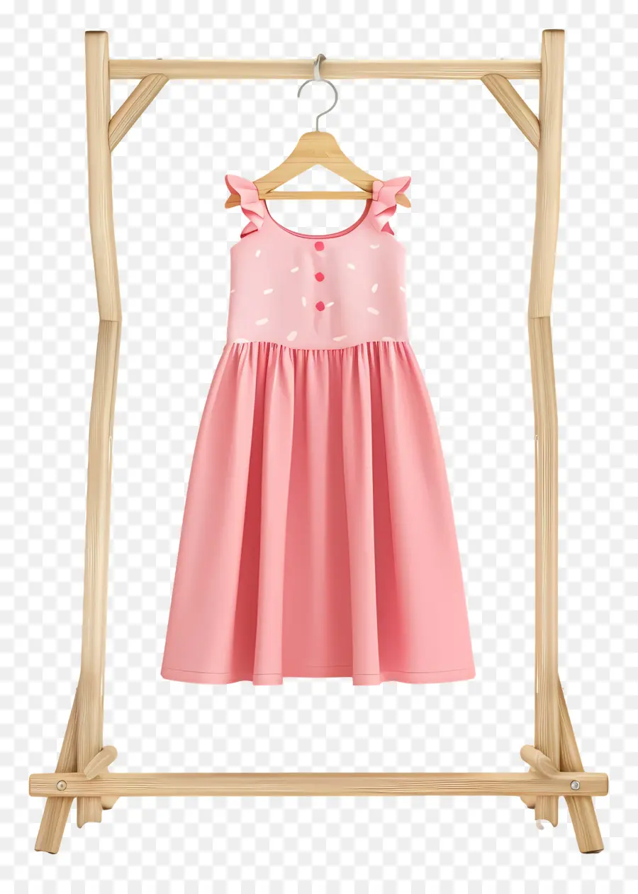 Perchero De Pie，Vestido Rosa PNG