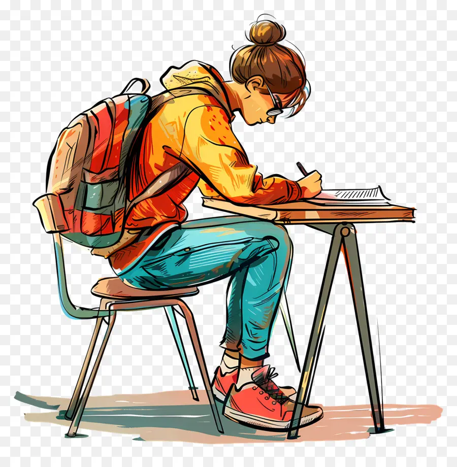 Estudiante Estudiando，Alumno PNG