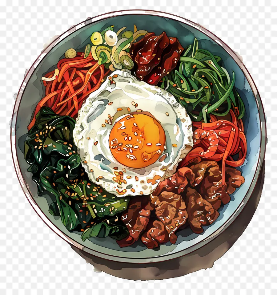 Comida Coreana，Bibimbap PNG