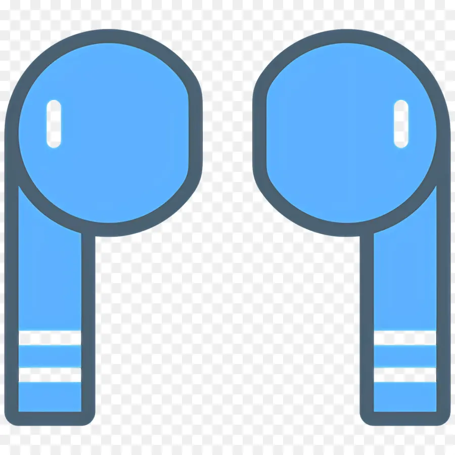 Airpods，Auriculares Azules PNG