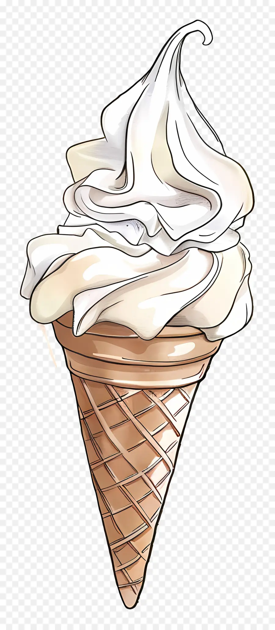 Cono De Helado，Dulce PNG