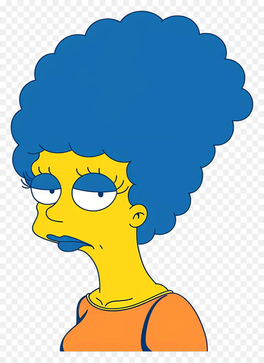 Marge Simpson，Mujer De Pelo Azul PNG