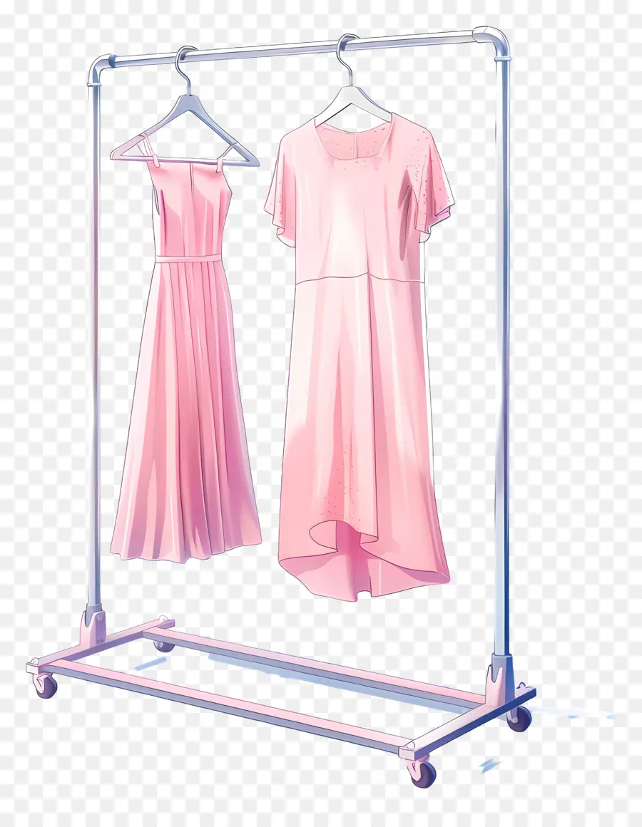 Perchero De Pie，Vestidos Rosas PNG