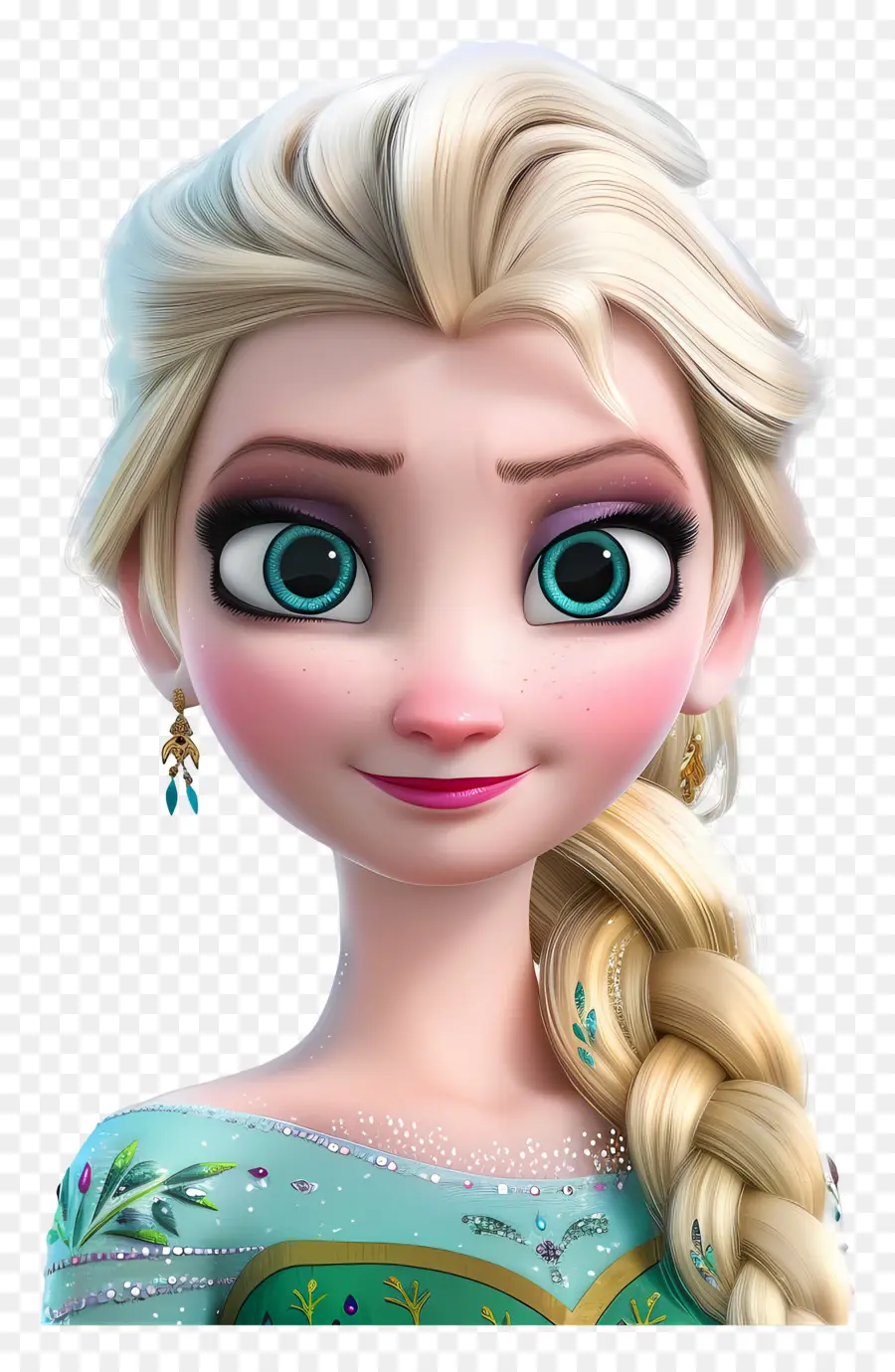 Princesa Elsa Congelada，Personaje De Trenza Rubia PNG