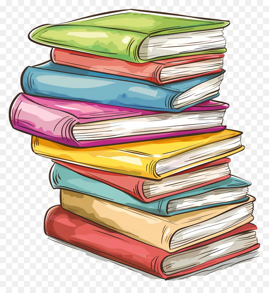 Pilas De Libros，Libros PNG